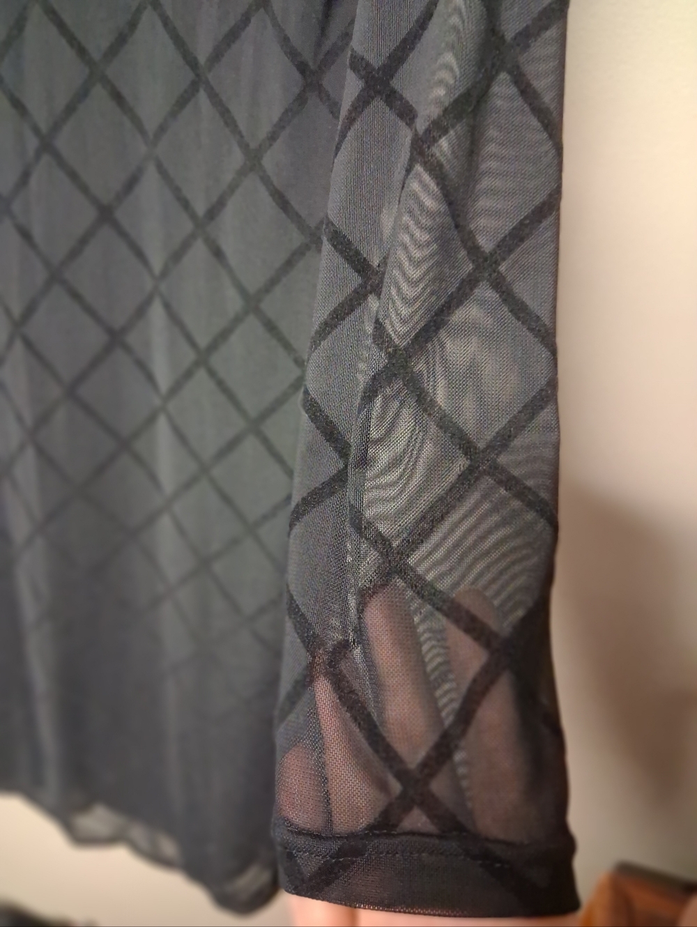 Black Mesh Dress Gothic Midi Dress - Picture 6 of 7